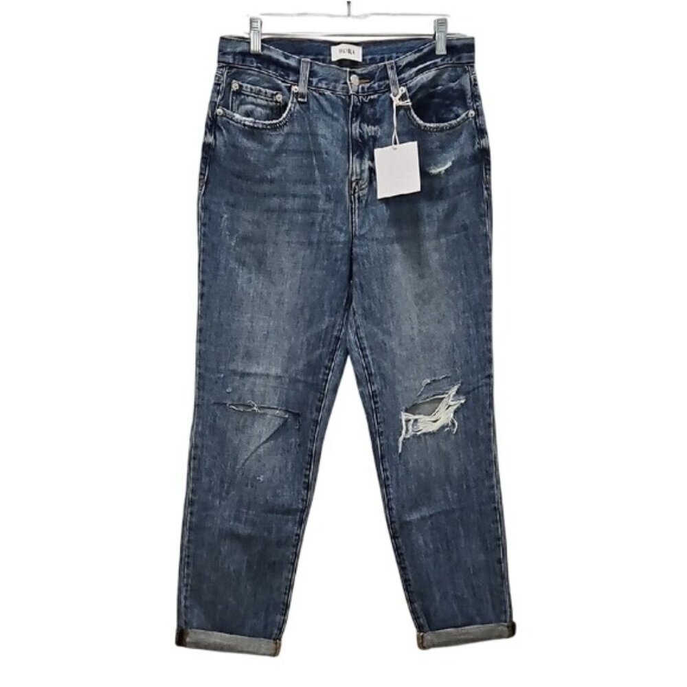 Pistola Presley High Rise Relaxed Roller Distressed Jeans Size 29 New Boyfriend